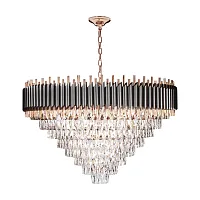 Люстра подвесная Eclair 10206/1000 LOFT IT чёрная прозрачная на 21 лампу, основание золотое в стиле современный Люстра подвесная Eclair 10206/1000 LOFT IT чёрная прозрачная на 21 лампу, основание золотое в стиле современный